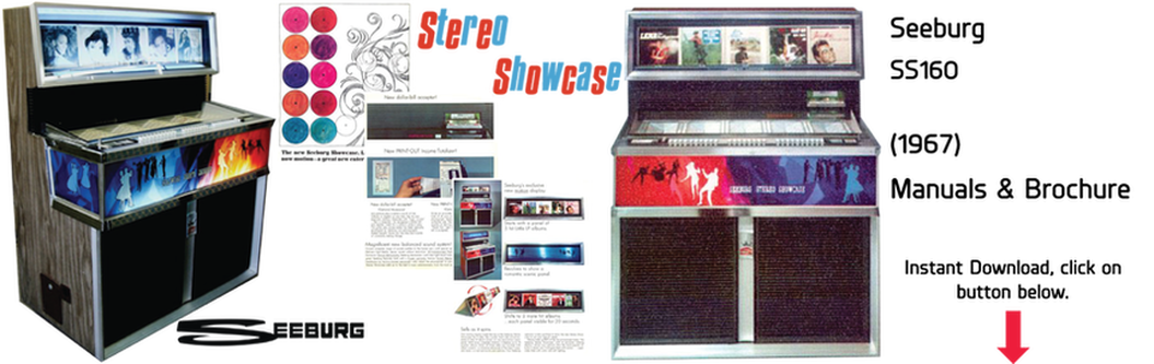 Seeburg SS 160 “Stereo Showcase” (1967) Manuals & Brochure Includes Parts & Service Manual
