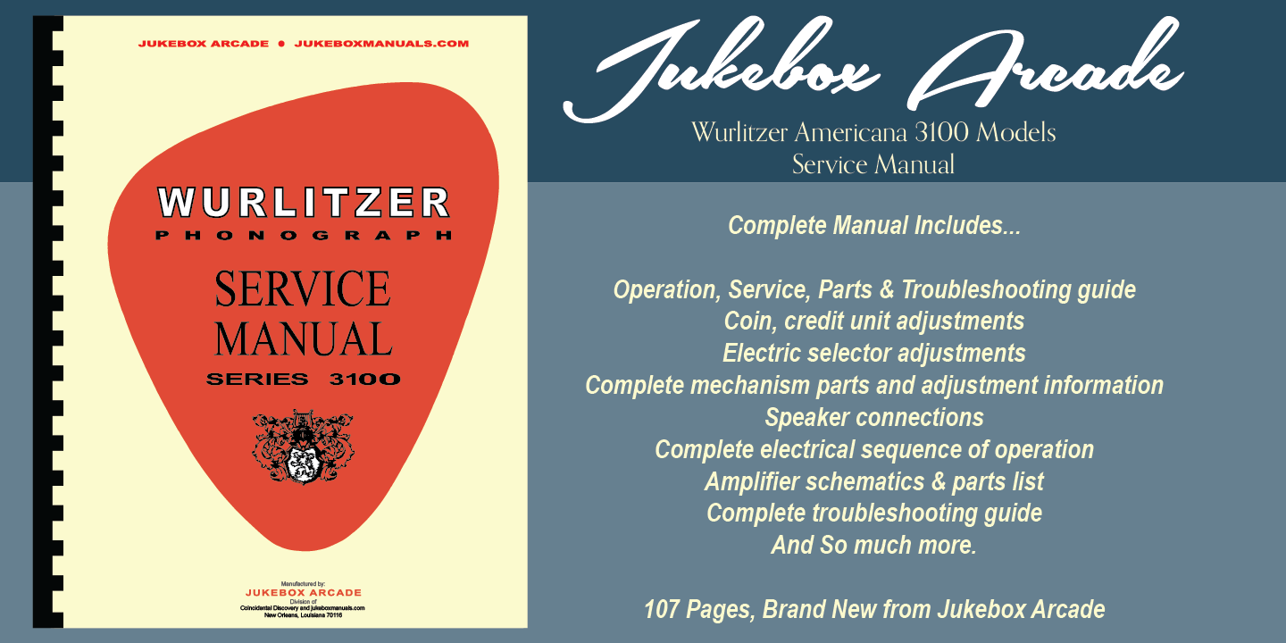 Wurlitzer 3100 Americana Jukebox Manual
