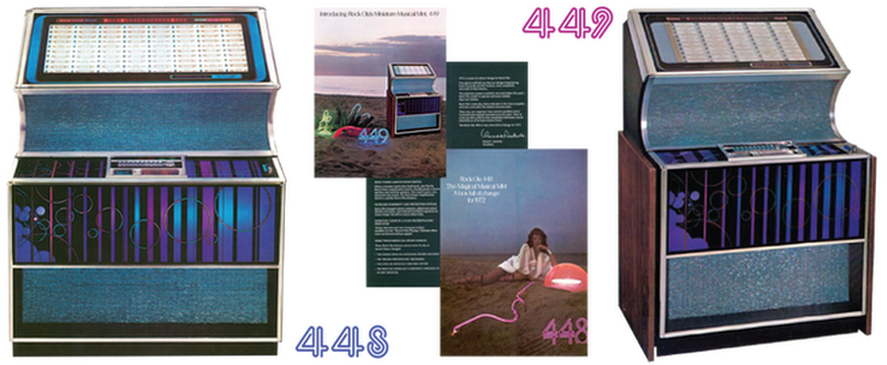 Rock-Ola 448 “Musical Mint”, Rock-Ola 449 “Luxury Compact” (1971-72) Manuals & Brochure