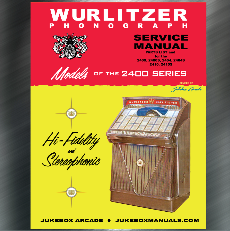 Wurlitzer 3300 3310  Complete Service Manual & Parts Lists and Troubleshooting 