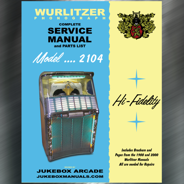 Wurlitzer Models 24 and 24A Service Manual Diagnosis Charts /& Color Brochure