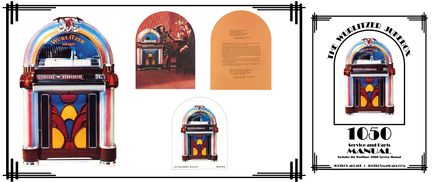 Wurlitzer 1050 “The Jukebox” (1973-74) Service and Parts Manual Including the Wurlitzer 3700 Manual