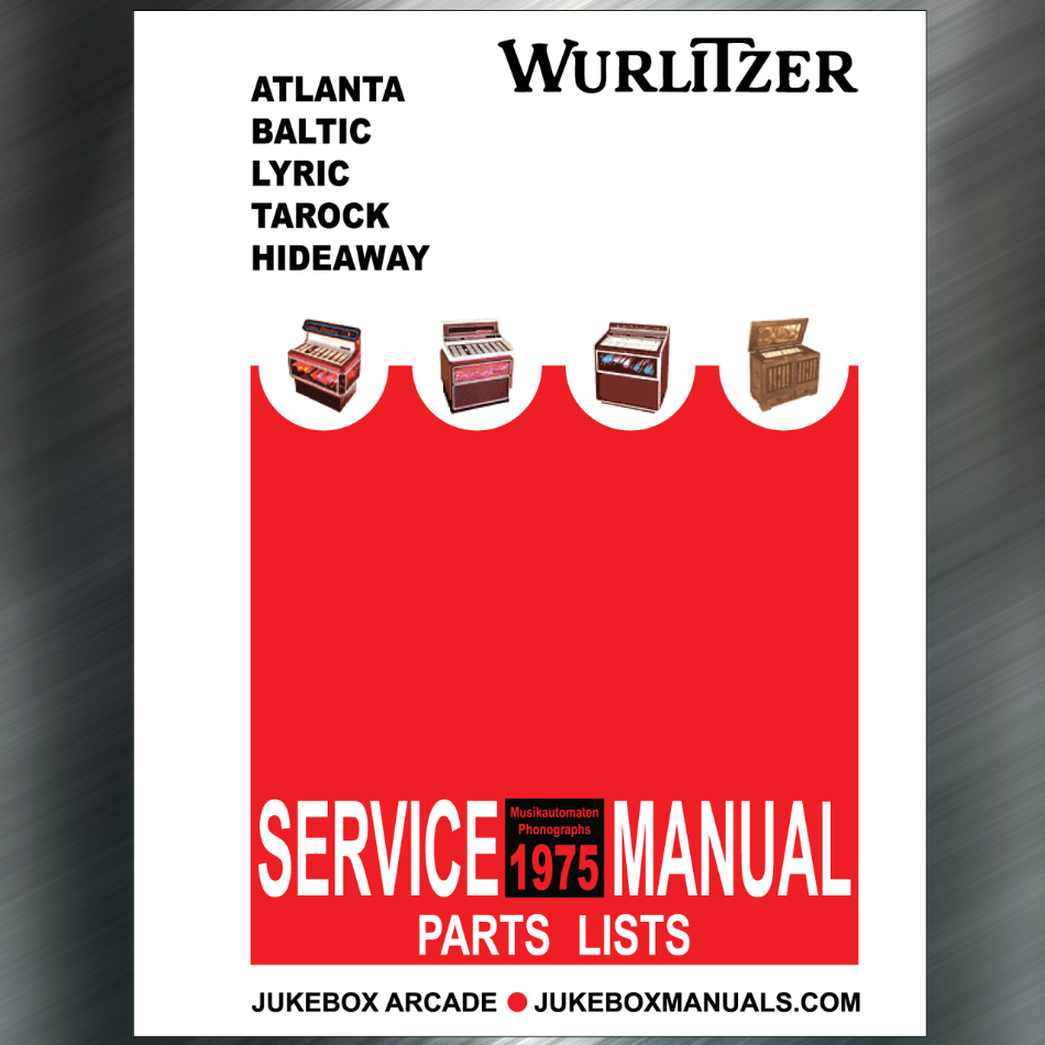 Wurlitzer Models Atlanta, Carillon, Lyric F, Lyric FL, Tarock, Hideaway (1971) Manual